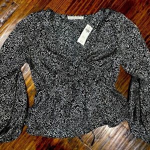 Abercrombie womens NWT satin blouse shirt small